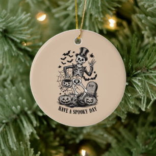 Habe ein tolles Halloween-Skelett Keramik Ornament