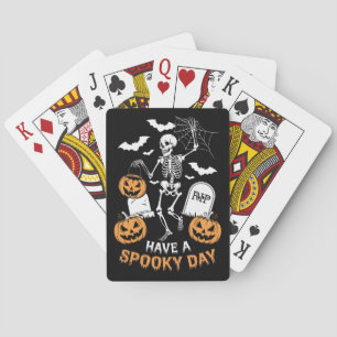 Habe ein unheilvolles Halloween-Hexengeschenk-Skel Spielkarten