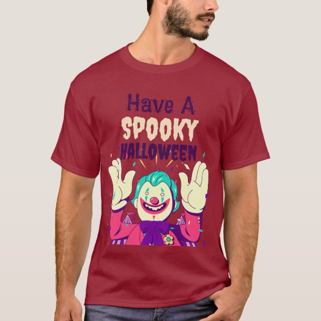 Habe ein unheimliches Halloween mit einer Clowngra T-Shirt (Vorderseite)