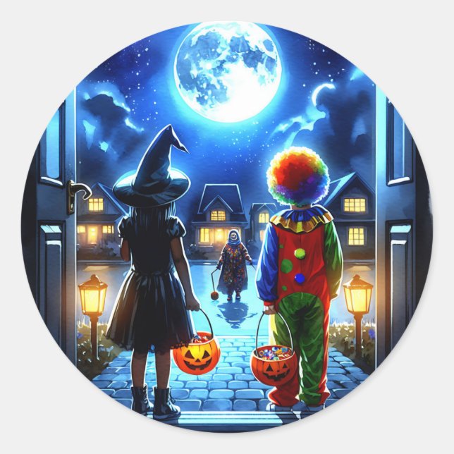 Habe ein unheimliches Halloween Runder Aufkleber (Vorderseite)