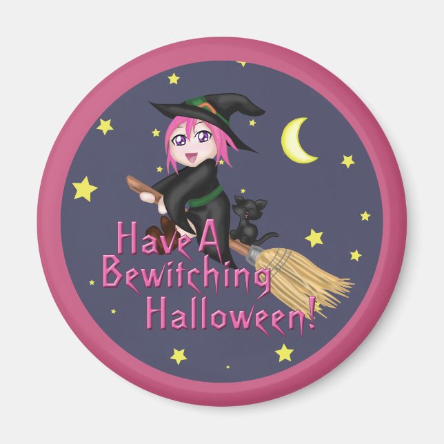 Habe ein zauberhaftes Halloween! Magnet (Vorne)