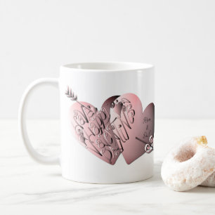 "Habe einen glücklichen Valentinstag" Handgeschrie Kaffeetasse