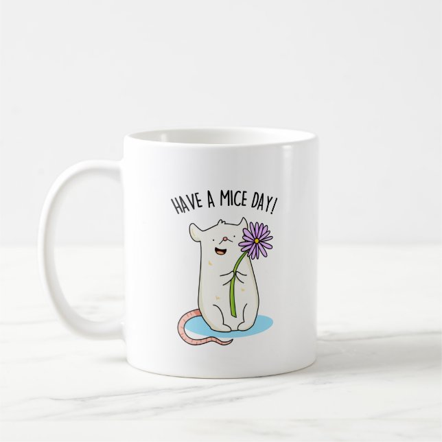 Habe einen Mäuse-Day-Funny-Maus-Puff Kaffeetasse (Links)