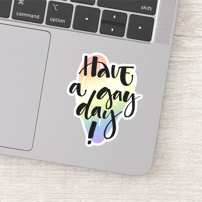 Habe einen Schwulentag Aufkleber (Detail)