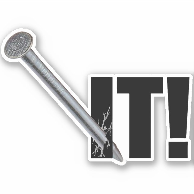 HABE ES GESCHAFFEN! Schwarz Aufkleber (Vorderseite)