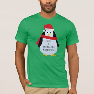 "Habe Holly Jolly Weihnachten" Santa Penguin T Shi T-Shirt