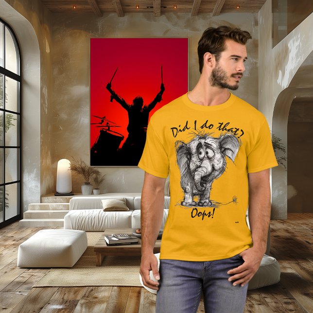 Habe ich das getan? Funny Elephant T - Shirt - Oop (Von Creator hochgeladen)