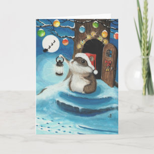 Habe ich den Weihnachtsmann gehört? Feiertagskarte