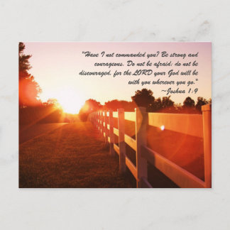 "Habe ich dir nicht geboten? Seien Sie stark und m Postkarte