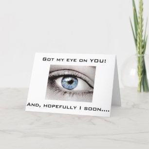HABE MEIN AUGE AUF DICH UND DANN AUCH MEINE LIPPEN KARTE
