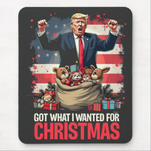 Habe, was ich zu Weihnachten wollte Trump Santa Mousepad