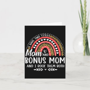 Habe zwei Titel Mama Bonus-Mama Muttertag Leopard Karte