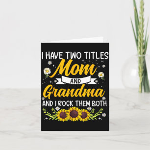 Habe zwei Titel Mama und Oma lustiger Muttertag Karte