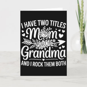 Habe zwei Titel Mama und Oma-Shirt Frauen Mutter Karte
