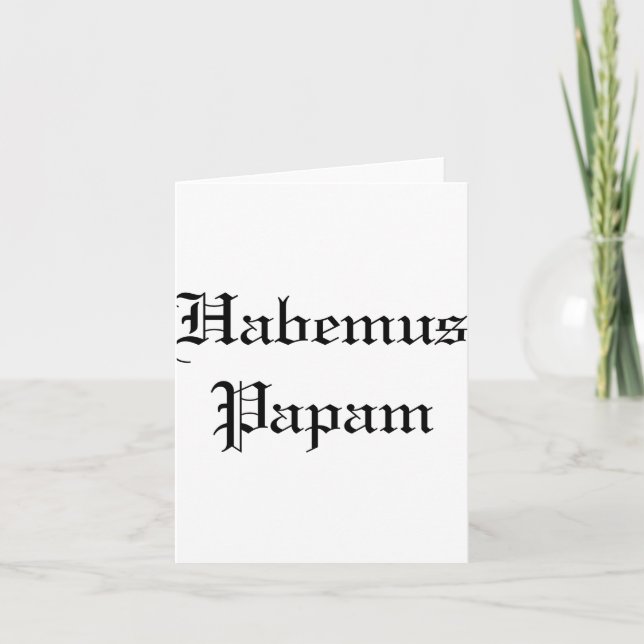 Habemus Papam New Pe  Karte (Vorderseite)
