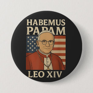Habemus papam Papst Leo XIV Christliche Kirche Button