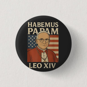 Habemus papam Papst Leo XIV Christliche Kirche Button