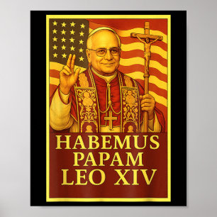Habemus Papam Papst Leo Xiv Katholisch Vintage Ame Poster