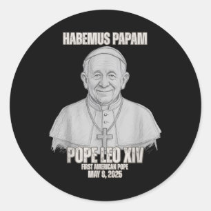 Habemus Papam Pope Leo Xiv Runder Aufkleber