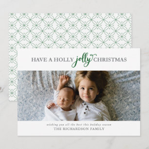 HABEN EIN HOLLY JOLLY CHRISTMAS FLAT FOTO FEIERTAGSKARTE