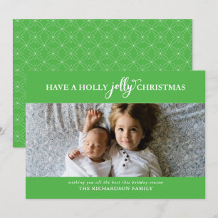 HABEN EIN HOLLY JOLLY CHRISTMAS FLAT FOTO FEIERTAGSKARTE