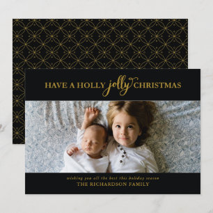 HABEN EIN HOLLY JOLLY CHRISTMAS FLAT FOTO FEIERTAGSKARTE