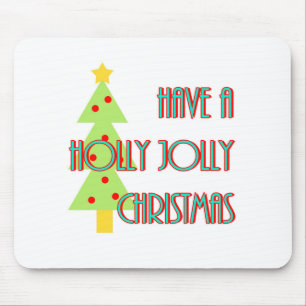haben ein holly jolly weihnachten mid century mode mousepad