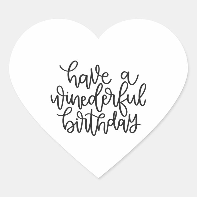 haben einen schwachen Geburtstag Herz-Aufkleber (Vorderseite)