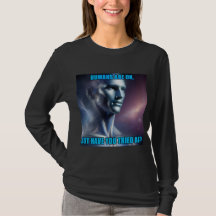 Haben Sie AI probiert - schwarzes Langarmshirt für