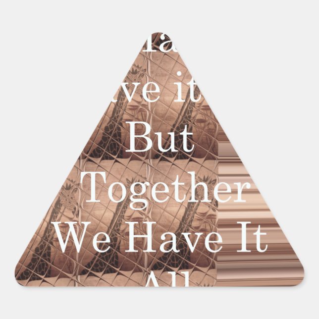 Haben Sie alles Giraffe Safari Hakuna Matata gewob Dreieckiger Aufkleber (Vorderseite)