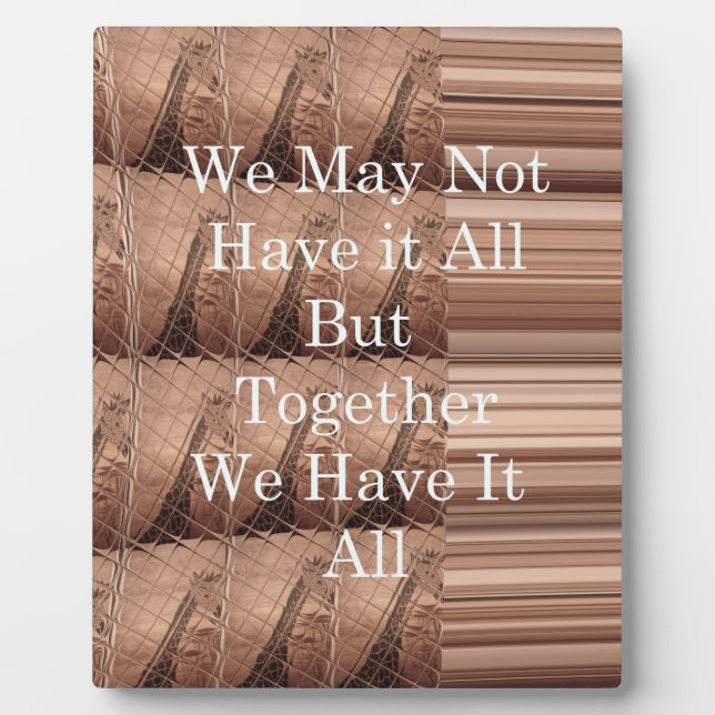 Haben Sie alles Giraffe Safari Hakuna Matata gewob Fotoplatte (Vorderseite)