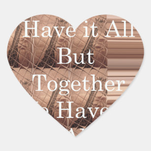 Haben Sie alles Giraffe Safari Hakuna Matata gewob Herz-Aufkleber