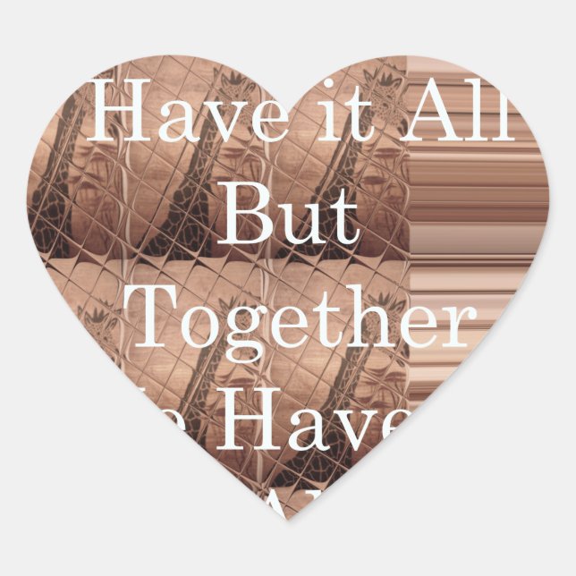 Haben Sie alles Giraffe Safari Hakuna Matata gewob Herz-Aufkleber (Vorderseite)