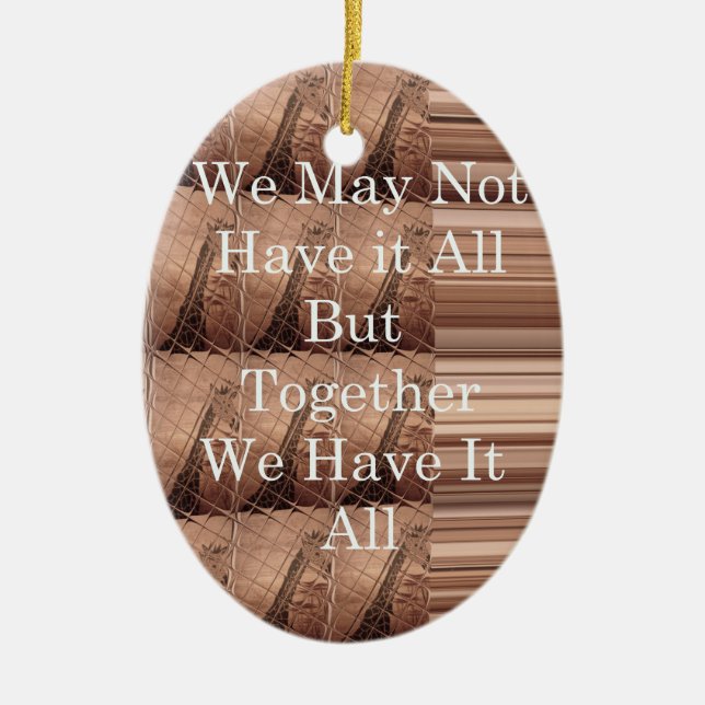 Haben Sie alles Giraffe Safari Hakuna Matata gewob Keramikornament (Vorne)