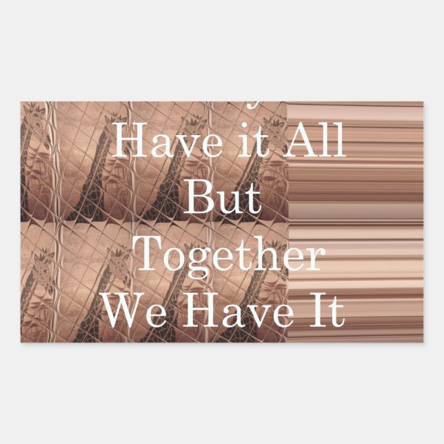 Haben Sie alles Giraffe Safari Hakuna Matata gewob Rechteckiger Aufkleber (Vorderseite)