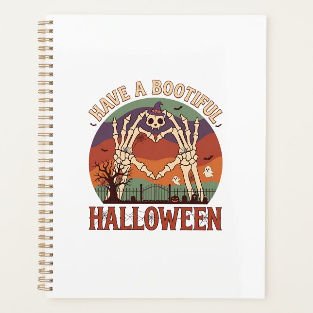 Haben Sie Bootiful Halloween Skelett Hände Katze S Planer (Vorderseite)