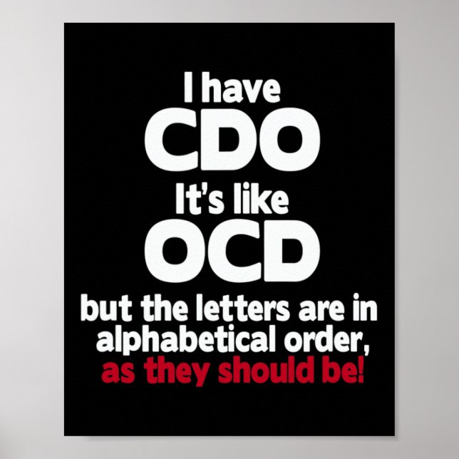 Haben Sie Cdo - es ist wie bei Ocd, aber die Buchs Poster (Vorne)