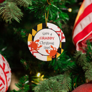 Haben Sie Crabby Christmas Hun Personalisiert Ornament Aus Metall