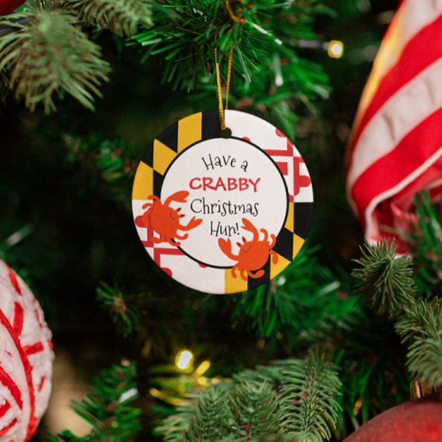 Haben Sie Crabby Christmas Hun Personalisiert Ornament Aus Metall (Von Creator hochgeladen)