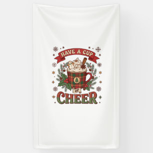 Haben Sie Cup Cheer Weihnachten Karo-Mug Heiße Sch Banner
