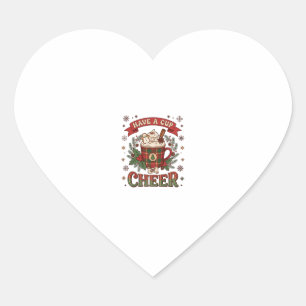 Haben Sie Cup Cheer Weihnachten Karo-Mug Heiße Sch Herz-Aufkleber