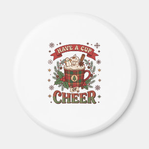 Haben Sie Cup Cheer Weihnachten Karo-Mug Heiße Sch Magnet