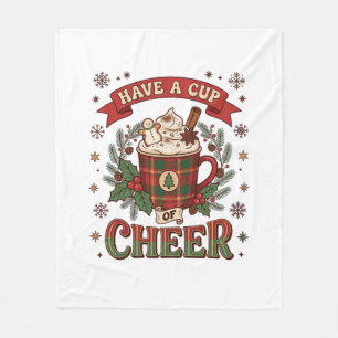 Haben Sie Cup Cheer Weihnachten Karo Tasse Heiße S Fleecedecke