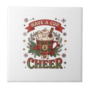 Haben Sie Cup Cheer Weihnachten Karo Tasse Heiße S Fliese