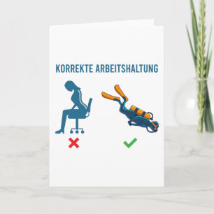 Haben Sie das Arbeitshaltung Scuba Diver Apparel F Karte
