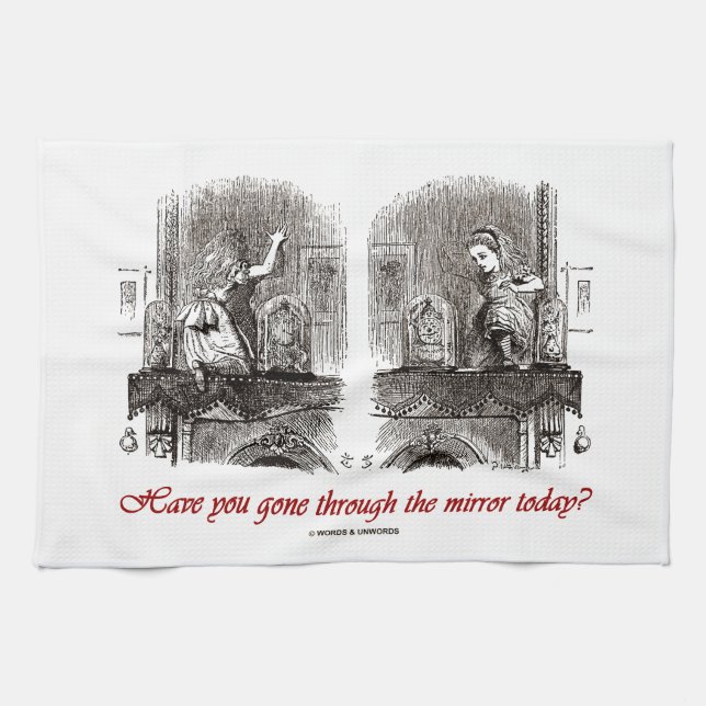 Haben Sie den Spiegel heute durchgelaufen? (Alice) Küchentuch (Horizontal)