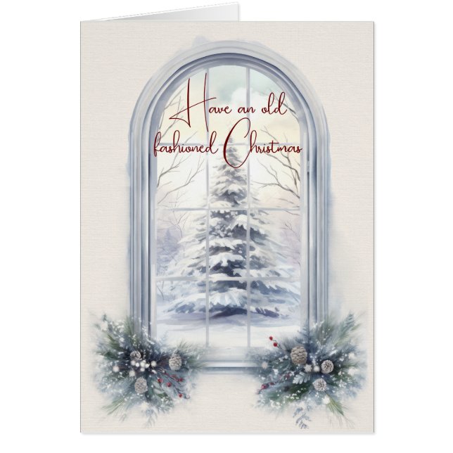 Haben Sie ein altmodisches Weihnachtsfenster (Vorne)