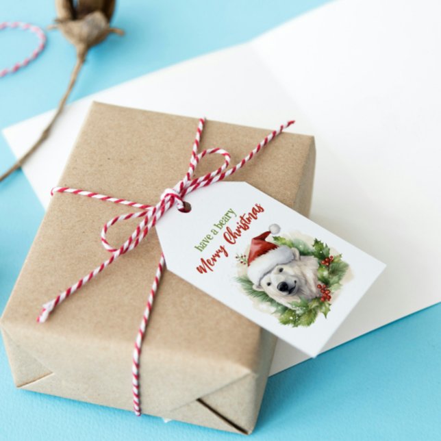 Haben Sie ein Bärenfröhliches Weihnachten Eisbär F Geschenkanhänger (Von Creator hochgeladen)