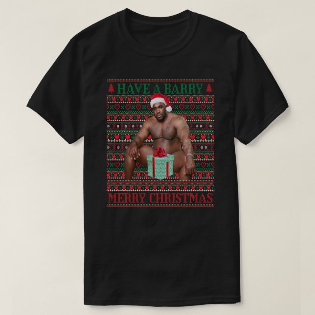 Haben Sie ein Barry fröhliche Xmas - lustige, schw T-Shirt (Design vorne)