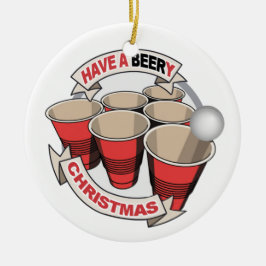 Haben Sie ein Beery Weihnachten mit Keramik Ornament